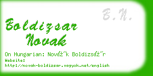 boldizsar novak business card